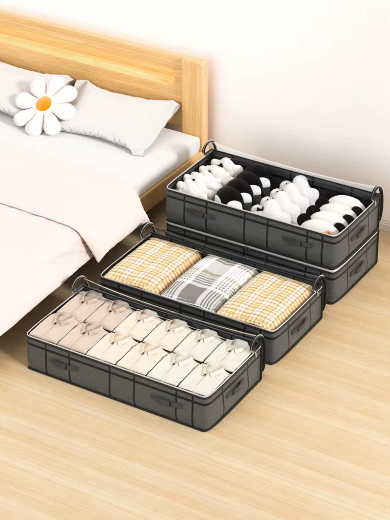 1PC Large Clothes Storage Bag under Bed Foldable Quilt Clothes Storage Bag Doggy Bag Bedroom Dormitory Organizer Bag