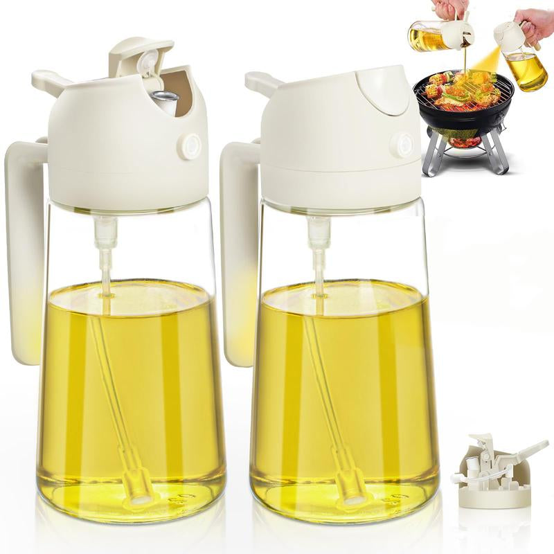 2 Count Original 16Oz/470Ml Olive Oil Dispenser Bottle for Kitchen Gadgets and Air Fryer Accessories