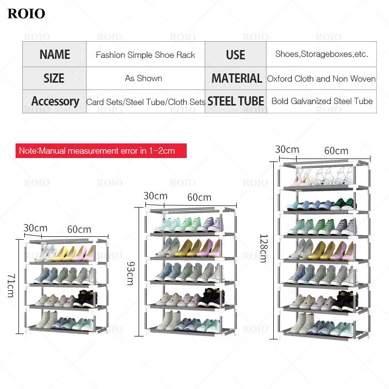Stylish Space-Saving Shoe Rack - DIY Dustproof Fabric Organizer for Hallway Storage