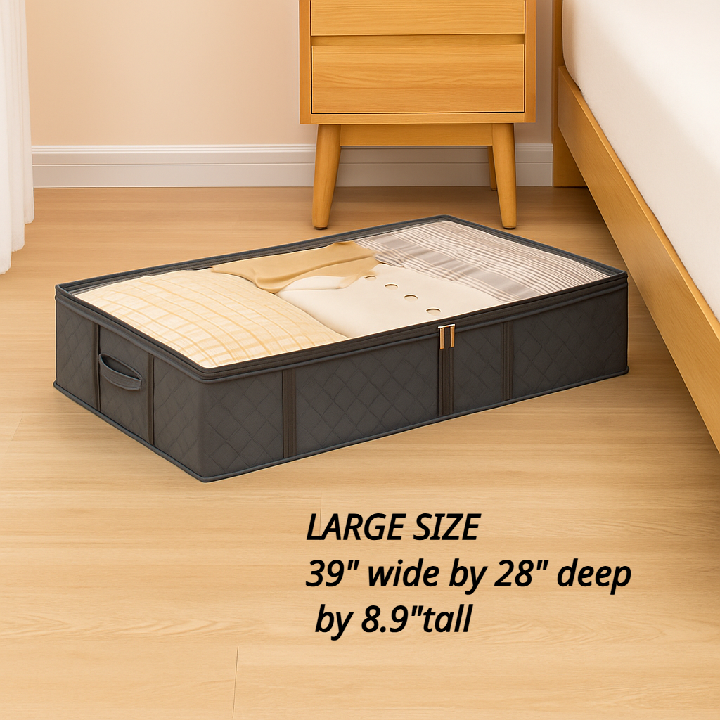 Large Foldable Under Bed Storage Bag for Clothes and Quilts - Perfect Organizer for Bedroom and Dormitory