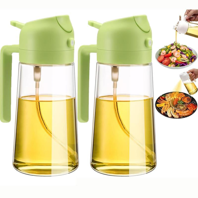 2 Count Original 16Oz/470Ml Olive Oil Dispenser Bottle for Kitchen Gadgets and Air Fryer Accessories