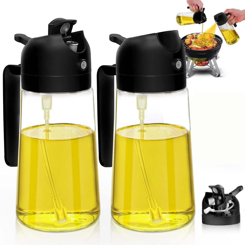 2 Count Original 16Oz/470Ml Olive Oil Dispenser Bottle for Kitchen Gadgets and Air Fryer Accessories