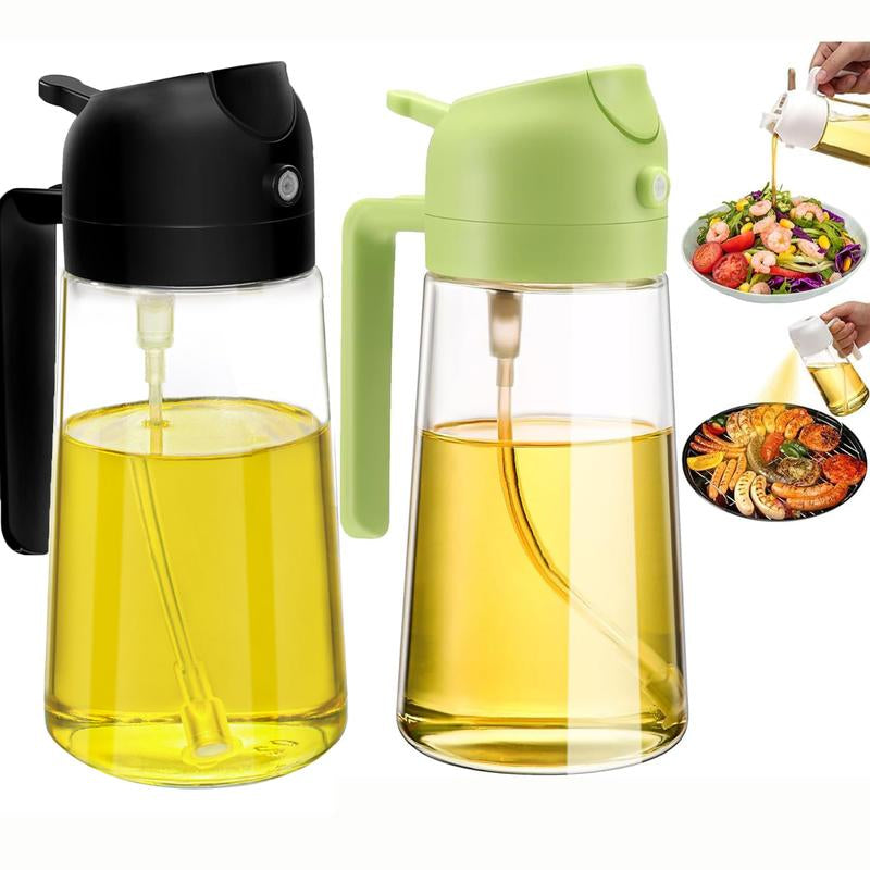 2 Count Original 16Oz/470Ml Olive Oil Dispenser Bottle for Kitchen Gadgets and Air Fryer Accessories