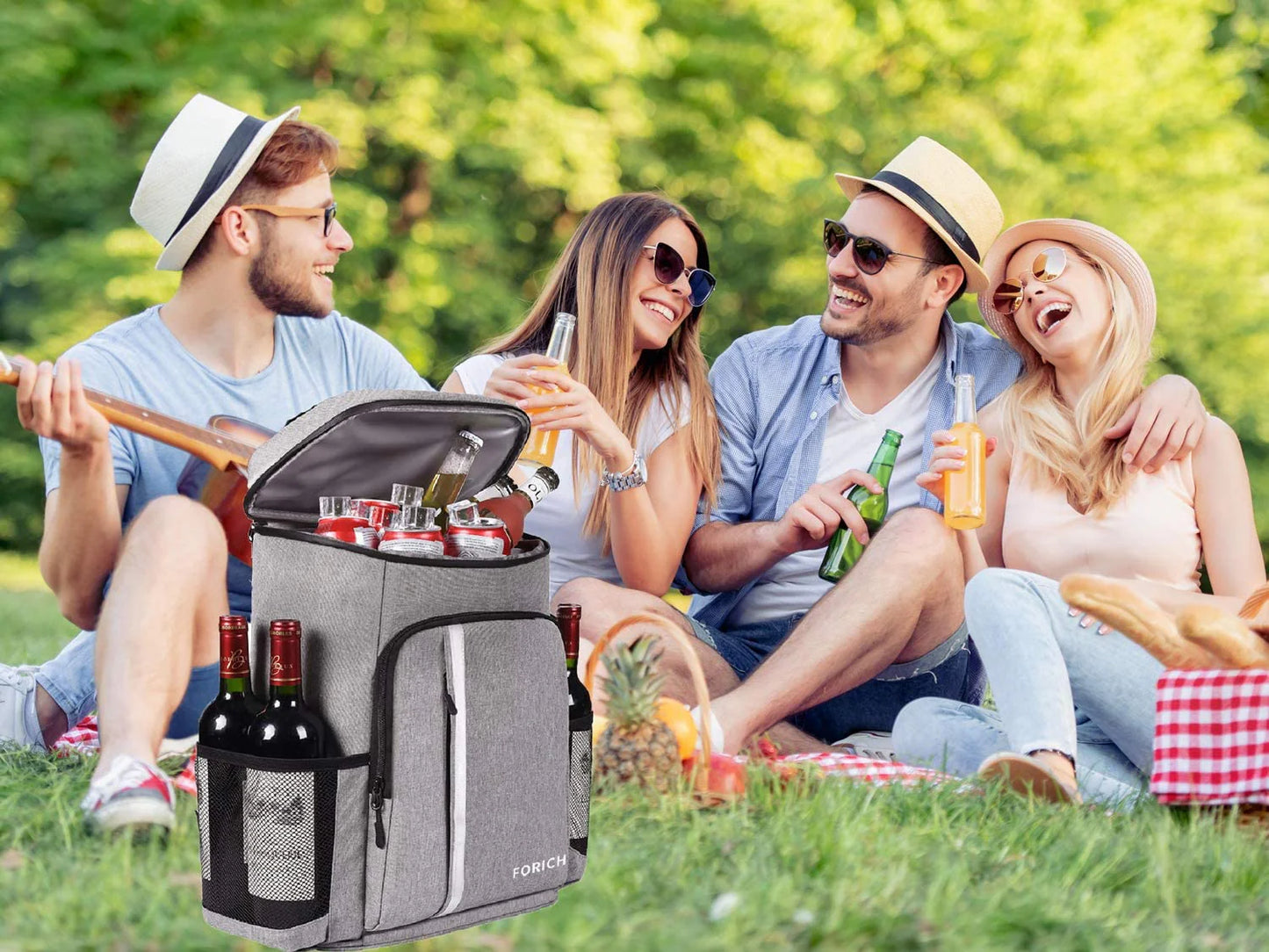 Lightweight Leakproof Backpack Cooler – Insulated Waterproof Cooler Bag for Men & Women – Perfect for Lunch, Picnics, Camping & Hiking – Holds 30 Cans