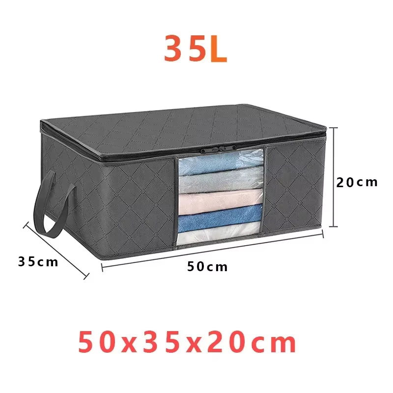 1/6Pc Large Capacity Clothes Storage Bag Foldable Blanket Storage Bags Storage Containers for Organizing Bedroom Closet Clothing