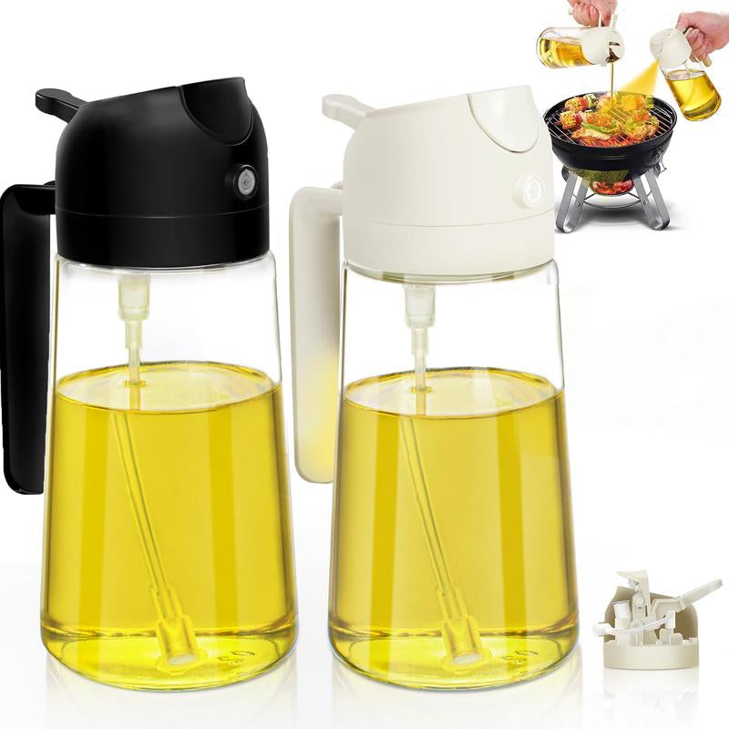2 Count Original 16Oz/470Ml Olive Oil Dispenser Bottle for Kitchen Gadgets and Air Fryer Accessories