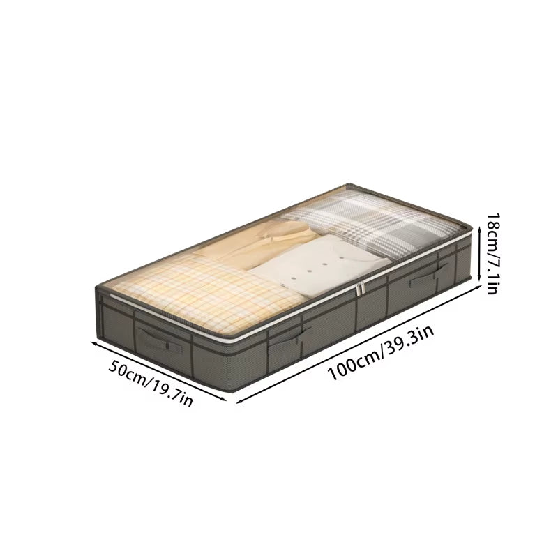 1PC Large Clothes Storage Bag under Bed Foldable Quilt Clothes Storage Bag Doggy Bag Bedroom Dormitory Organizer Bag