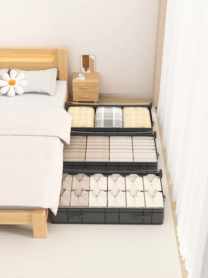 1PC Large Clothes Storage Bag under Bed Foldable Quilt Clothes Storage Bag Doggy Bag Bedroom Dormitory Organizer Bag