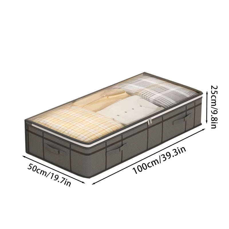 Large Foldable Under Bed Storage Bag for Clothes and Quilts - Perfect Organizer for Bedroom and Dormitory